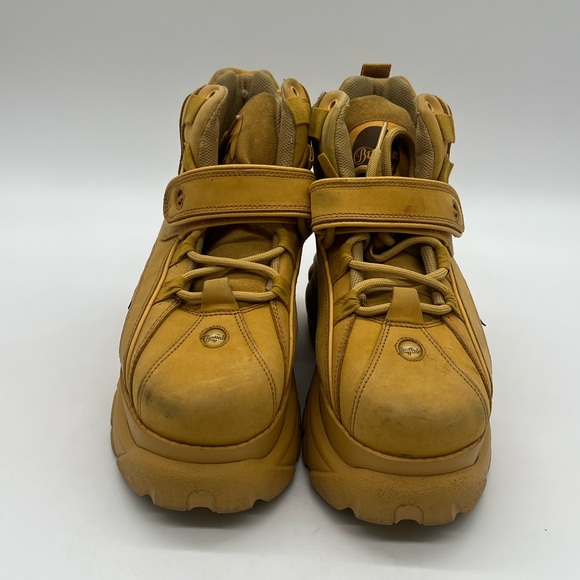 Buffalo London 1348-14 2.0 Yellow Nubuck Women’s Sz 41 US 10.5 Platform Boots - Picture 2 of 15